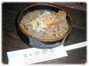穂高駅前「田舎屋」の馬モツ煮込み